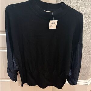Club Monaco Classic Black Crew Neck Top